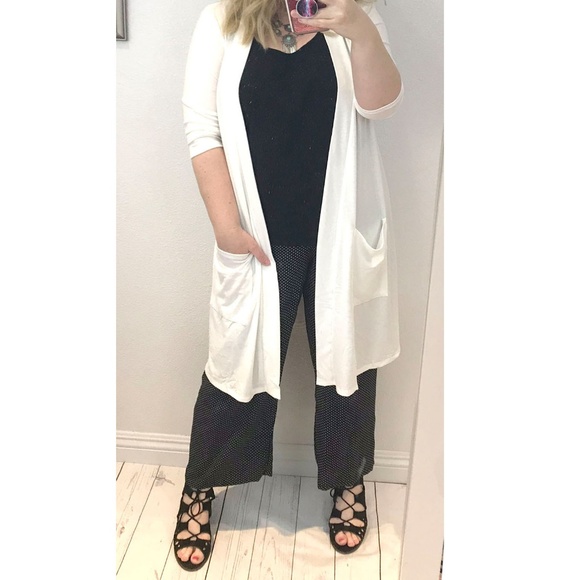 Duster Knee Length Jersey Knit Cardigan PLUS Size - Picture 2 of 5